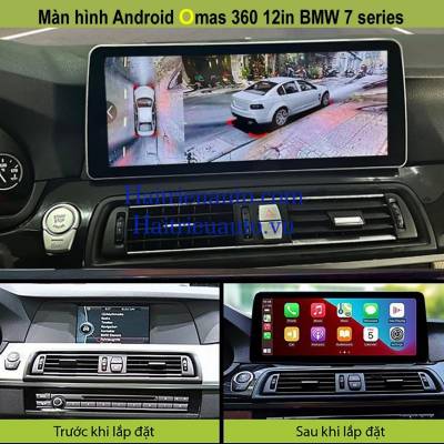 Màn hình android Omas 12in 360 xe BMW 7series