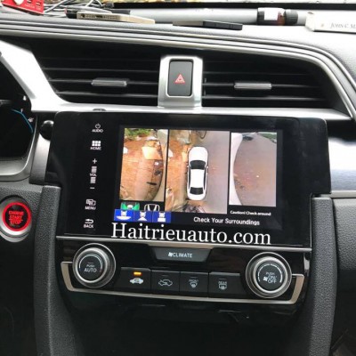 Lắp camera 360 độ Panorama cho xe Honda Civic 2017