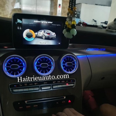 Cửa gió Turbine đèn LED theo xe Mercedes GLC 250