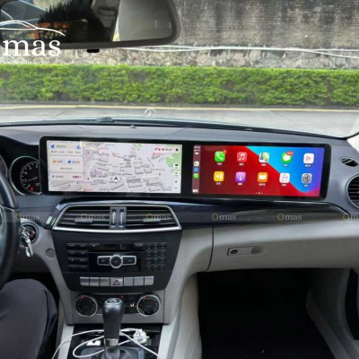 M&agrave;n h&igrave;nh android Omas A12 xe Mercedes C 