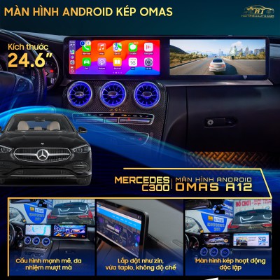 Màn hình android dài xe Mercedes