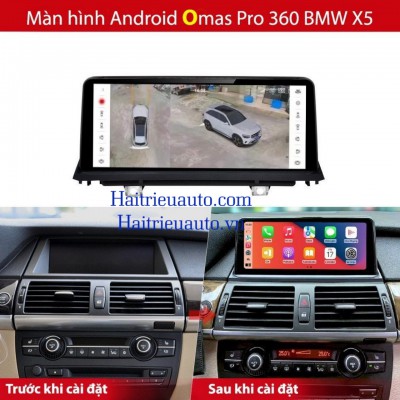 Màn hình android Omas 12 inch 360 xe BMW X5,X6