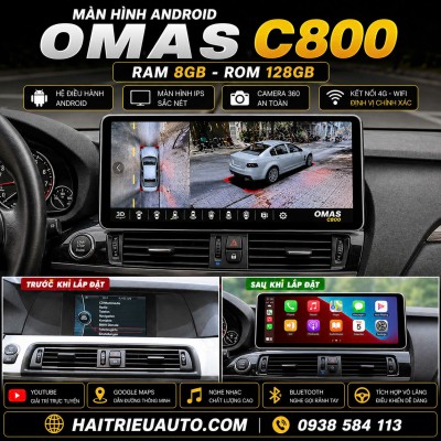 M&agrave;n h&igrave;nh android Omas C800 360 xe BMW 520