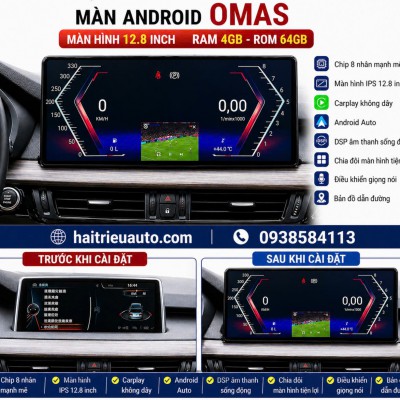 M&agrave;n h&igrave;nh android Omas 12.8 inch xe BMW X5 2017