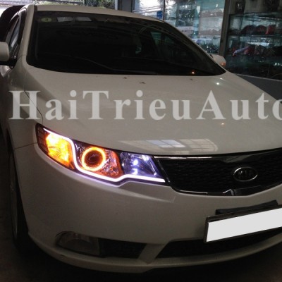 Đèn pha xe kia FORTE đọ led và bi xenon