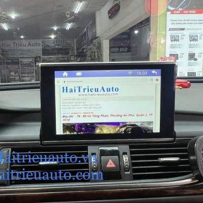 M&agrave;n h&igrave;nh android Omas xe audi A6