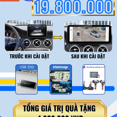 Màn hình android Omas C400 360 xe Mercedes CLA