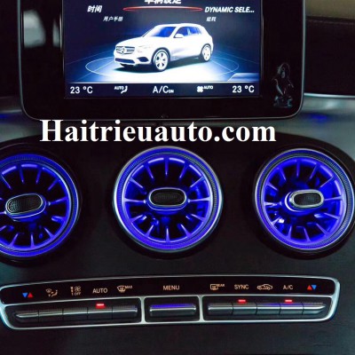 Cửa gi&oacute; điều h&ograve;a đ&egrave;n led theo xe Mercedes C