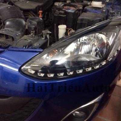 Độ led cho xe mazda 2