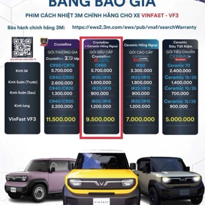 Phim c&aacute;ch nhiệt 3M xe VF3