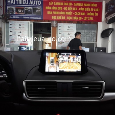 lắp camera 360 Oview xe mazda 3 