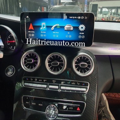 M&agrave;n h&igrave;nh android theo xe Mercedes C300 2018