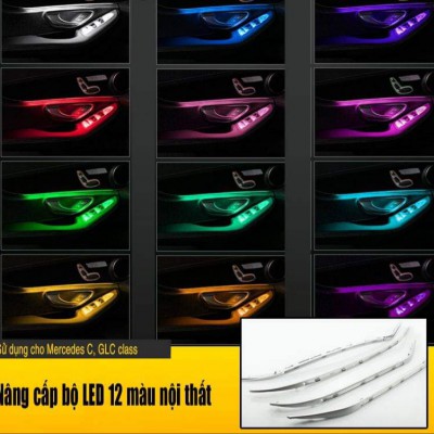 N&acirc;ng cấp LED 12 mầu cho xe Mercedes C