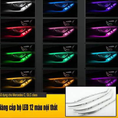 Nâng cấp led 12 mầu cho xe Mercedes GLC