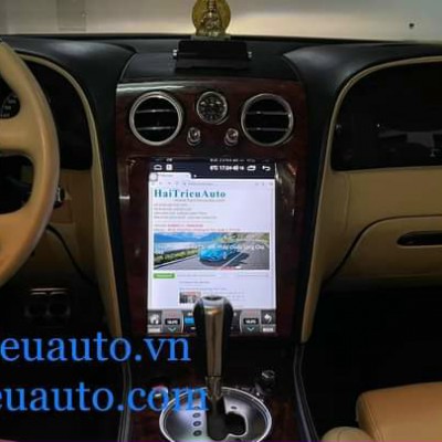 m&agrave;n h&igrave;nh android tesla theo xe bently 