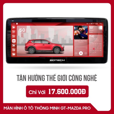 m&agrave;n h&igrave;nh android Gotech GT mazda pro