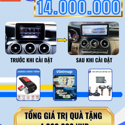 Màn hình android Omas C400 xe Mercedes C