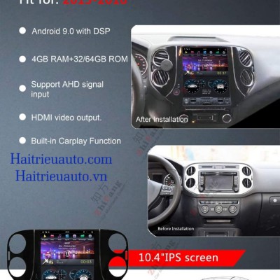 Màn hình tesla android Volkswagen Tiguan