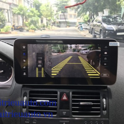 M&agrave;n h&igrave;nh android liền camera 360 xe Mercedes C 2010