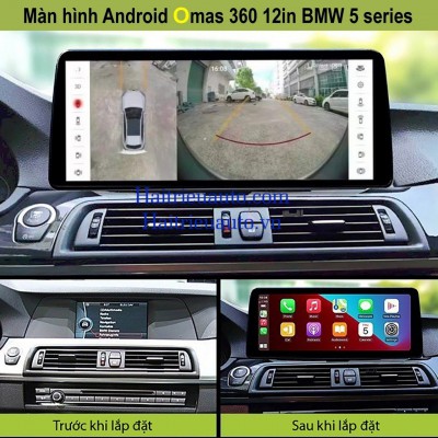 Màn hình android Omas 360 12 inch xe BMW 520