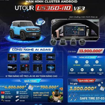 Màn hình Cluster android US360-j10 VF3