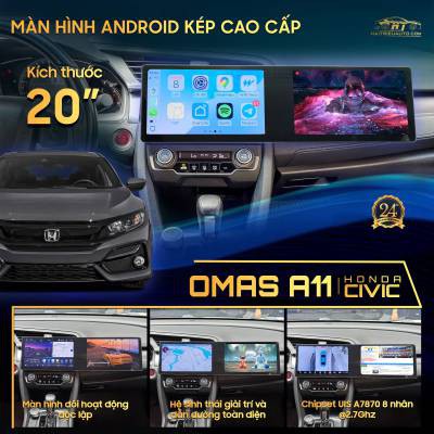 Màn hình android Omas A11 xe Honda Civic
