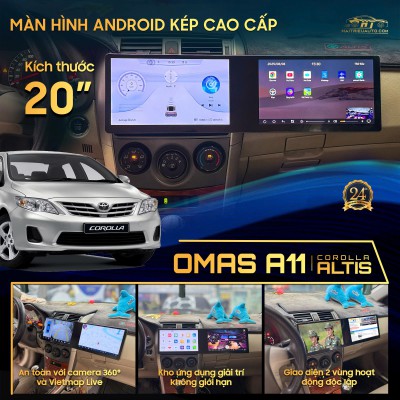 Màn hình android Omas A11 xe Altis 2010