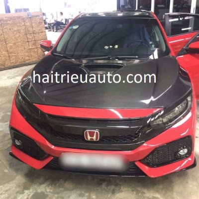 nắp capo carbon cho xe honda civic 2017