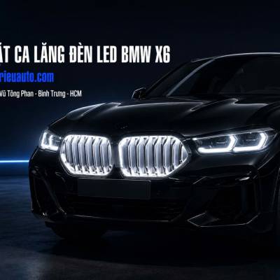 Mặt ca lăng đ&egrave;n led xe BMW X6