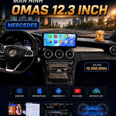 M&agrave;n h&igrave;nh android omas 12.3inch xe mercedes