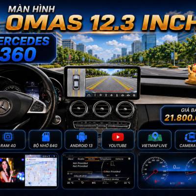 M&agrave;n h&igrave;nh android Omas 12.3inch 360 xe Mercedes