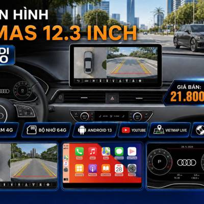M&agrave;n h&igrave;nh android Omas 12.3inch 360 xe Audi