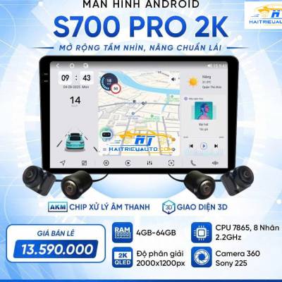 M&agrave;n h&igrave;nh android Vincar S700 Pro