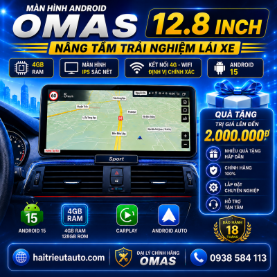 M&agrave;n h&igrave;nh android Omas 12.8inch xe BMW