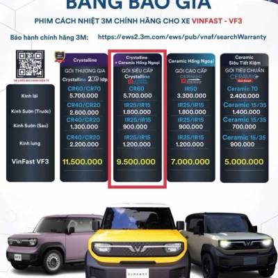 Phim c&aacute;ch nhiệt 3M xe VF3