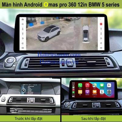 Màn hình android Omas Pro 360 12in xe BMW 5 series
