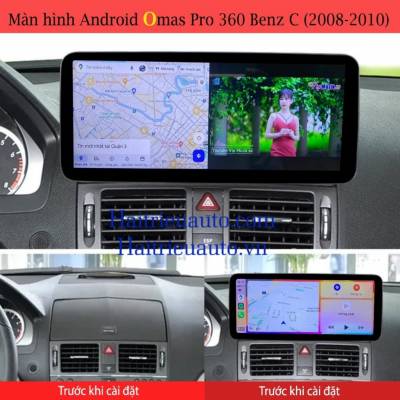 Màn hình android Omas pro 360 xe mercedes C 2008-2010