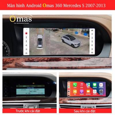 Màn hình android Omas 360 xe mercedes S