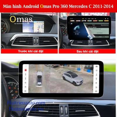Màn hình android Omas pro 360 xe mercedes C 2011-2014
