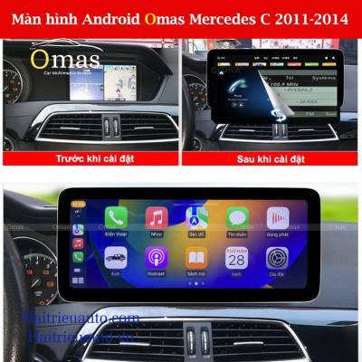 Màn hình android Omas xe mercedes C 2011-2014