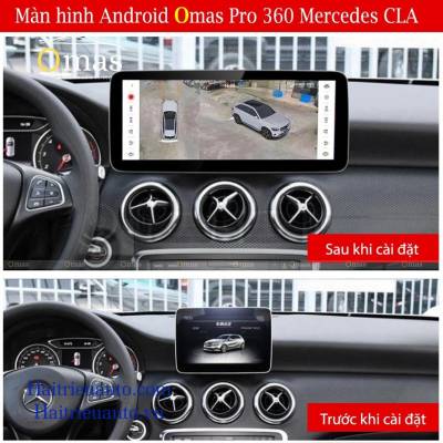 Màn hình android Omas pro 360 xe mercedes CLA