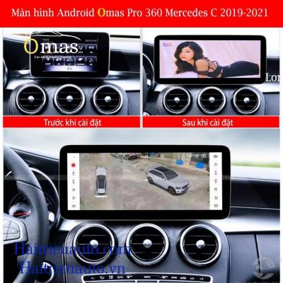 Màn hình android Omas pro 360 xe mercedes C 2019-2021