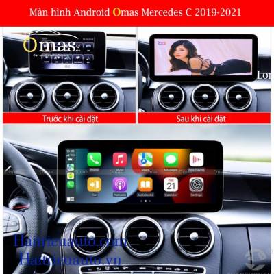 Màn hình android Omas xe mercedes C 2019-2021