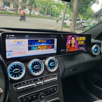 M&agrave;n h&igrave;nh android Omas  A12 xe mercedes  GLC 2020