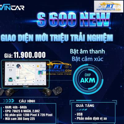 M&agrave;n h&igrave;nh android Vincar S600 new