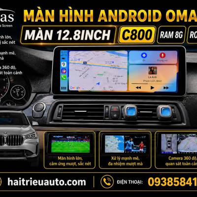 M&agrave;n h&igrave;nh android Omas C800  xe BMW 520