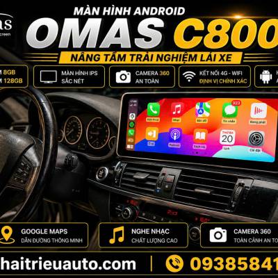 M&agrave;n h&igrave;nh android Omas C800 xe BMW X3