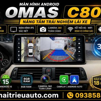 M&agrave;n h&igrave;nh android Omas C800 360 xe BMW 320