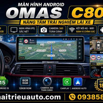 M&agrave;n h&igrave;nh android Omas C800 xe BMW 420