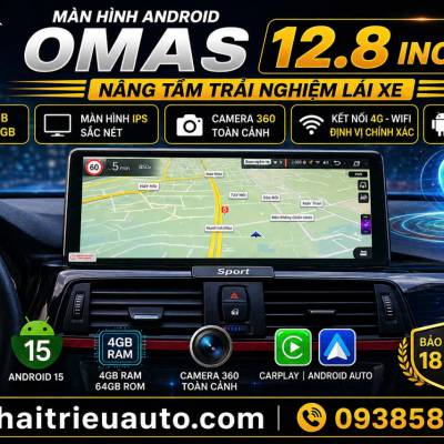 M&agrave;n h&igrave;nh android Omas 12.8 inch xe BMW 320